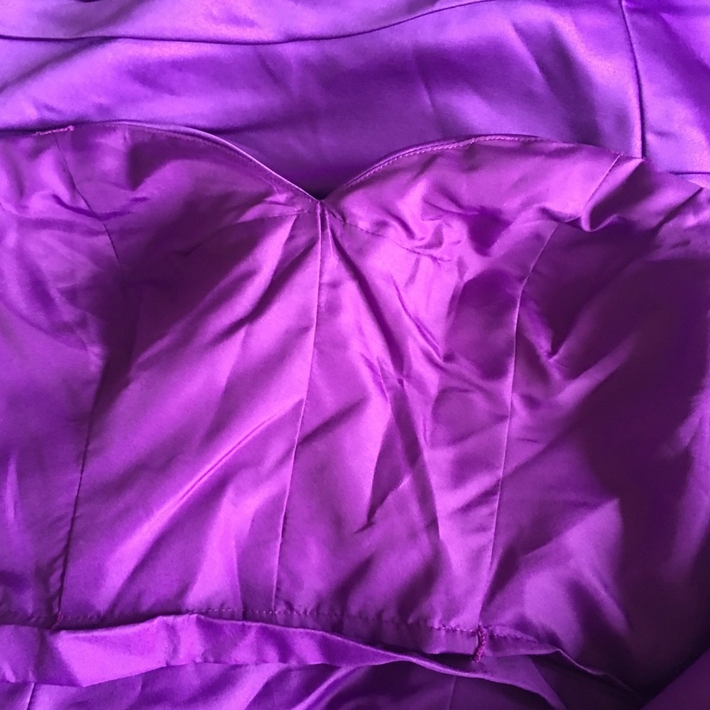 🔥New Terani Couture Purple Prom Gown 8/S - Picture 7 of 8